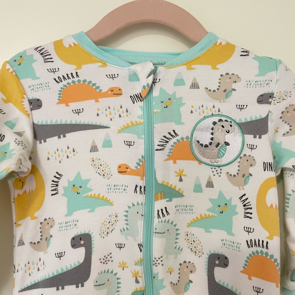 5/$30🍒Tuffy-Dinosaur Print Kids One Piece Pajama